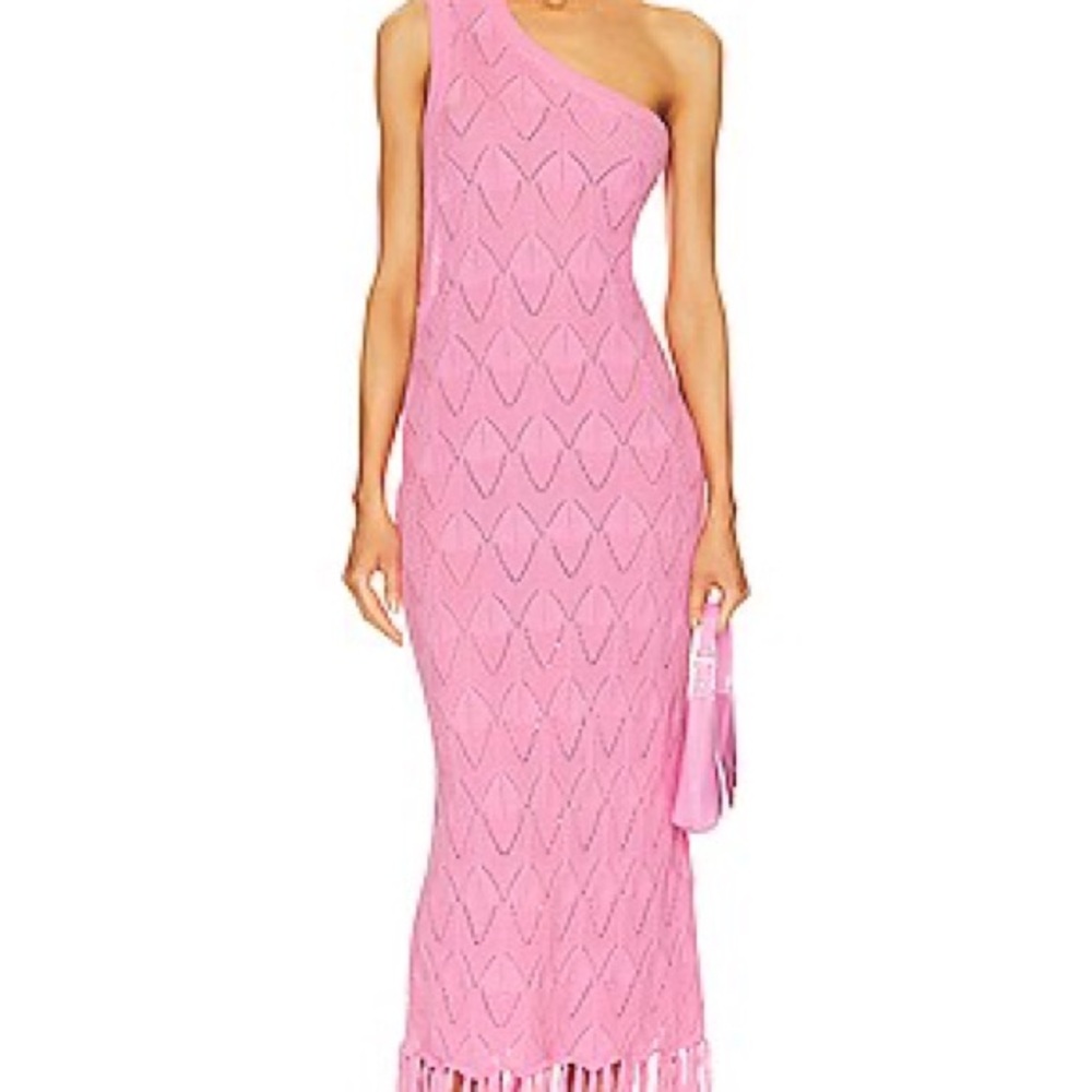 New- Dodo Bar Or Pink One-Shoulder Dress
